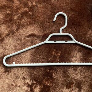 One Hundred White Plastic Hangers